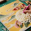 DIY Pearl Painting Chrysanthemum for Home Wall Decor with Frame(30x30cm)