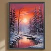 Diamond Painting-DIY Full Round Drill Snow Scenery