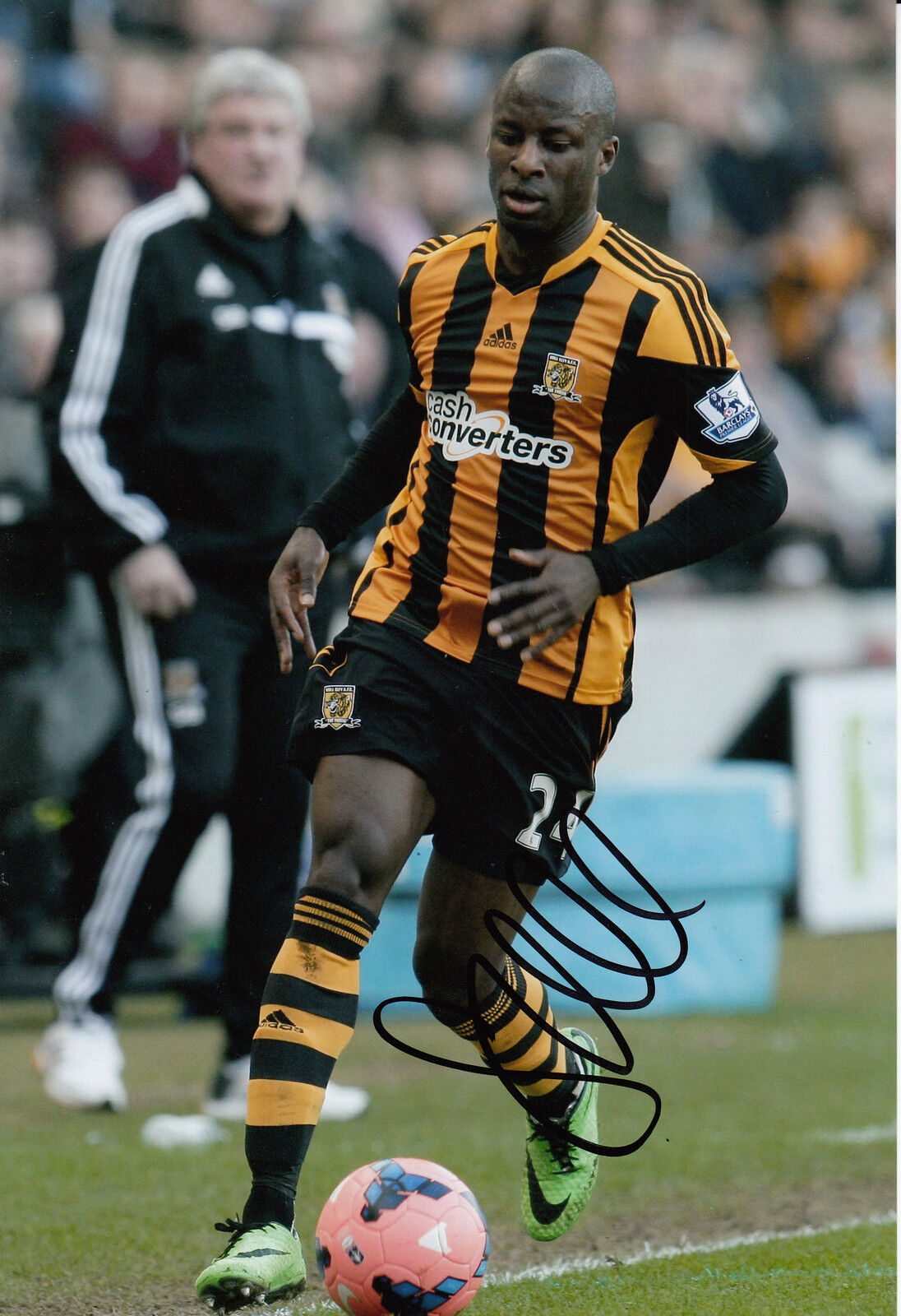 Hull City Hand Signed Sone Aluko 12x8 Photo Poster painting 1.