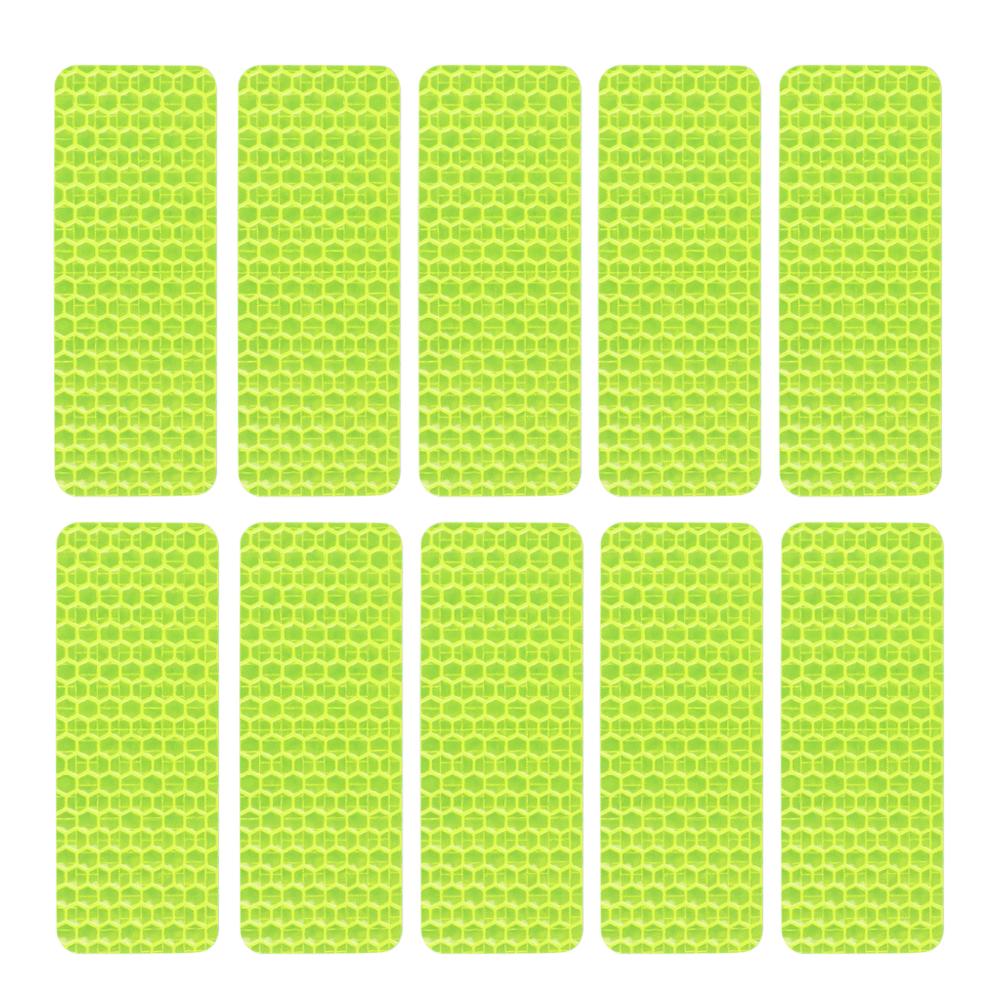 

10pcs Car Reflective Stickers Warning Strip Safety Tapes, Green, 501 Original