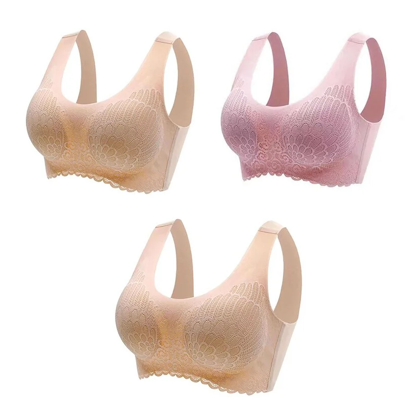 Billionm pcs/lot Women Latex Bra Seamless Bras For Women Underwear Push Up No Trace Bralette With Pad Vest Comfort Top Sport Bra