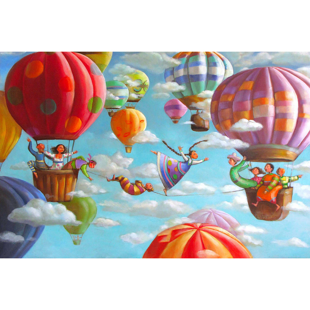 

Hot Air Balloon - Round Drill Diamond Painting - 70*40CM (Big Size), 501 Original