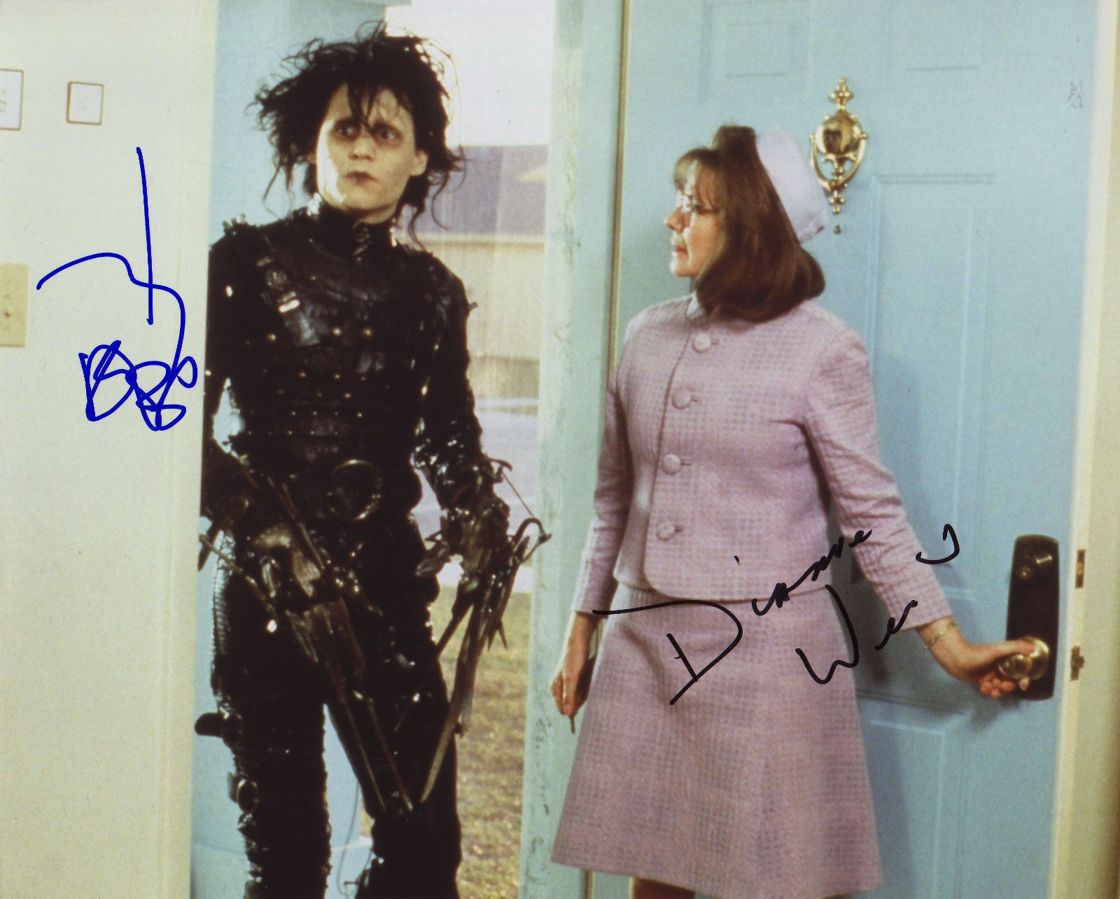 EDWARD SCISSORHANDS CAST AUTOGRAPH SIGNED PP Photo Poster painting POSTER 1