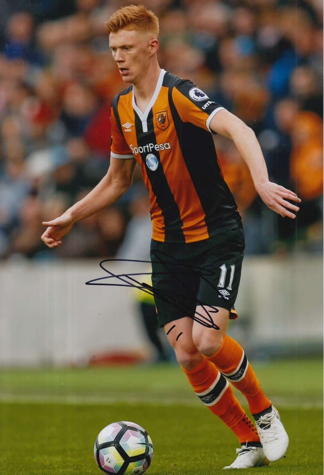 HULL CITY HAND SIGNED SAM CLUCAS 12X8 Photo Poster painting 16/17 4.