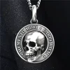 Pendentif t&ecirc;te de mort Memento Mori