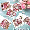 6PCS DIY Diamond Art Greeting Cards Santa Claus Congratulations Cards & Gift