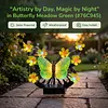 Solar-Powered Wall Lamp Painted Butterflies Decorative Light with Flower LED Waterproof Solar Ambient Landscape Light Hollow Out Wall Decoration Lights for Villa Garden Courtyard Decor