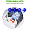 Solar Folding Football Bulb Folding LED Football Bulb Solar Pendant Light with Hooks for Home Garage Party Decoration
