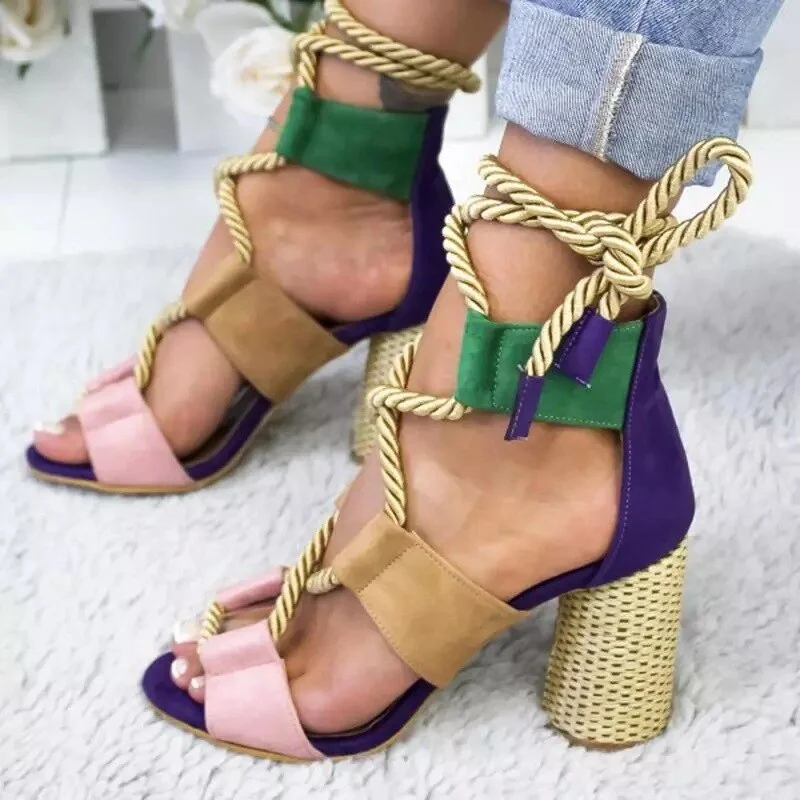 Women shoes 2020 new breathable wedges shoes woman high heels hollow lace-up sandals female zapatos de mujer sandals women