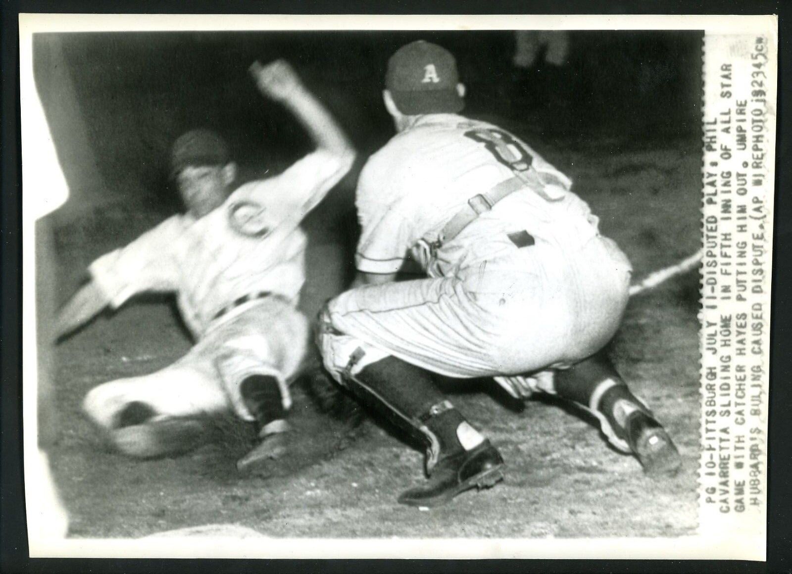 Phil Cavarretta & Rollie Hemsley 1944 All Star Game Press Photo Poster painting A's Chicago Cubs