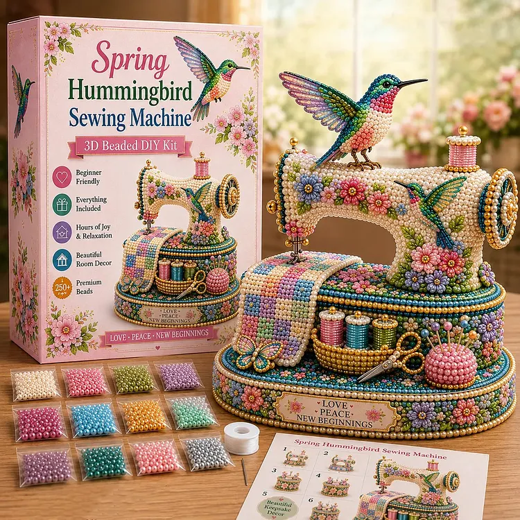 🌸Spring Hummingbird Sewing Machine 💗 3D Spring Limited Keepsake Edition 