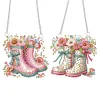 2 PCS Flower Water Shoes - 5D DIY Pendant