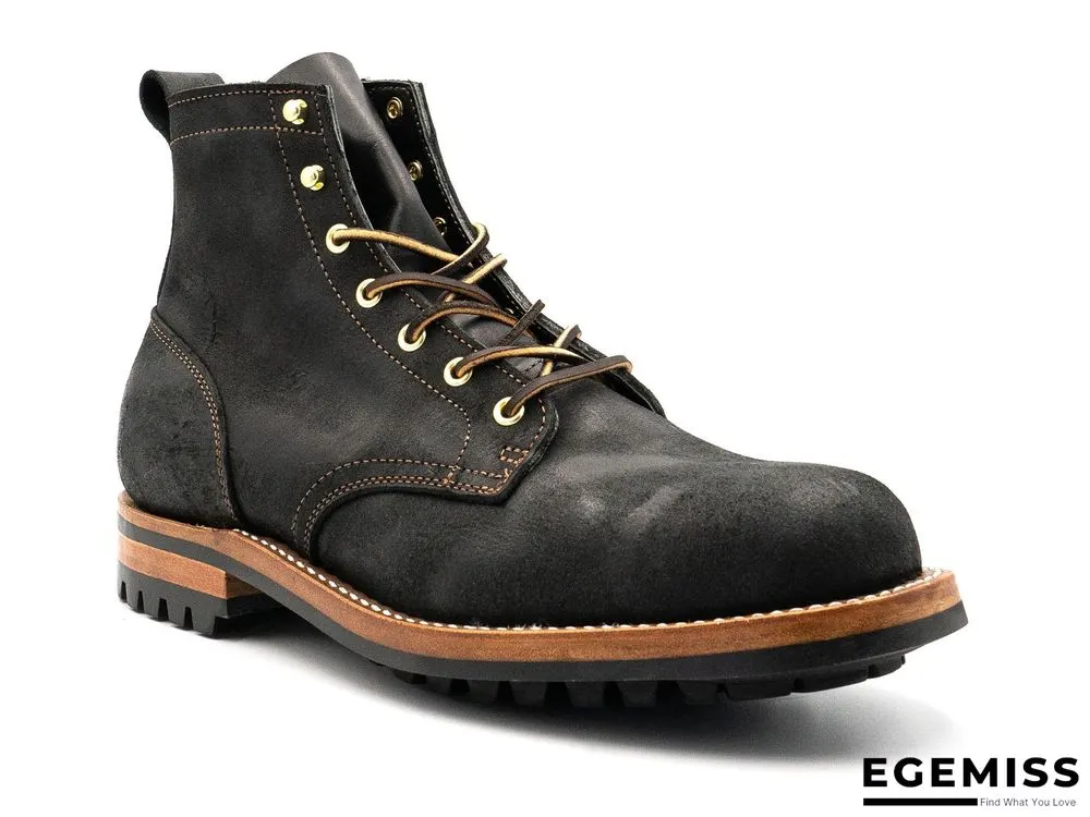 Cow Split Leather Men Boots Comfortable Boots Men Footwear Rubber Ankle Boots Men's Shoes | EGEMISS