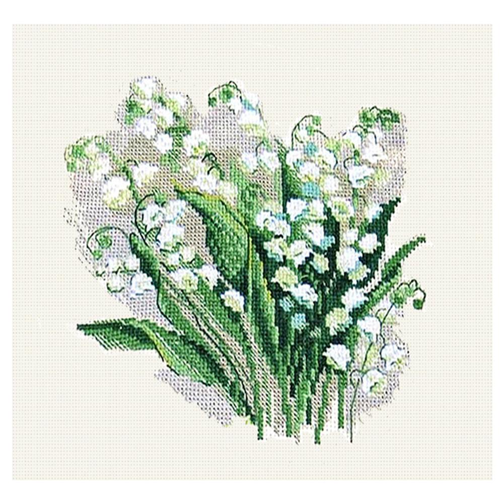 

Lily Of The Valley - 11CT Stamped Cross Stitch - 37*37CM, 501 Original