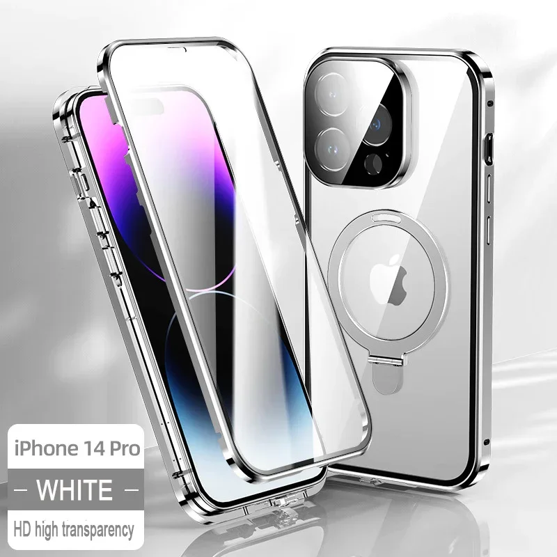 iPhone series double-sided magnetic holder mobile phone case