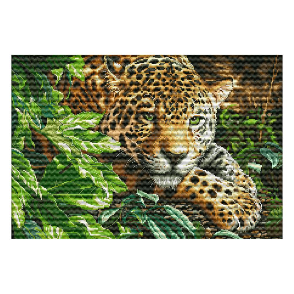 

Leopard - 14CT Stamped Cross Stitch - 49*35cm, 501 Original