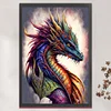 Retro Poster - Dragon Reading A Book-11CT Stamped Cross Stitch 40*60cm(Big Size)