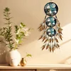 Diamond Painting Wolf Feather Wind Chime Hanging Pendant for Home Window Decor