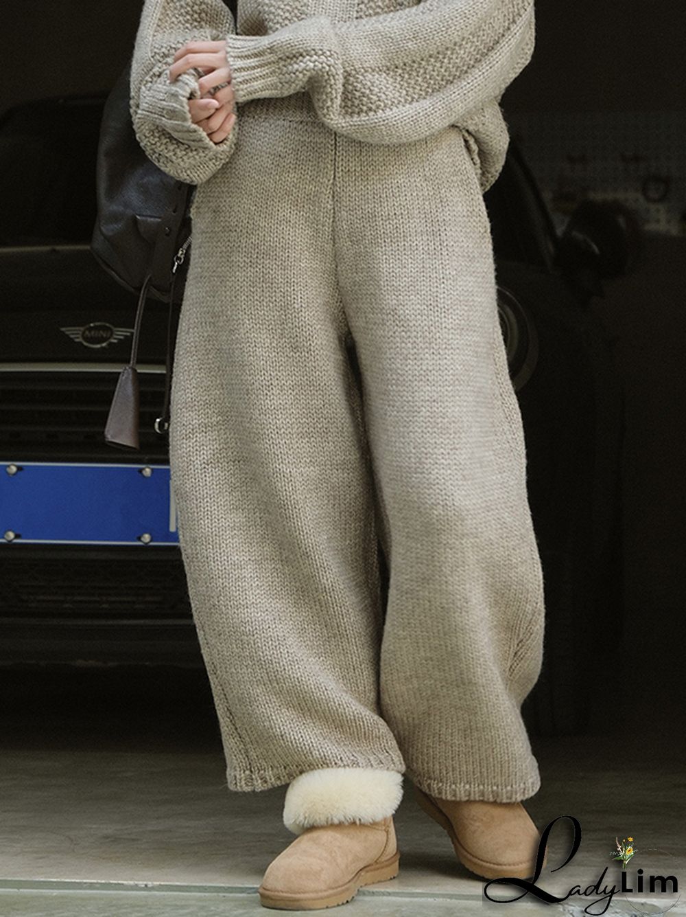 Casual Loose Wide Leg Solid Color Pants