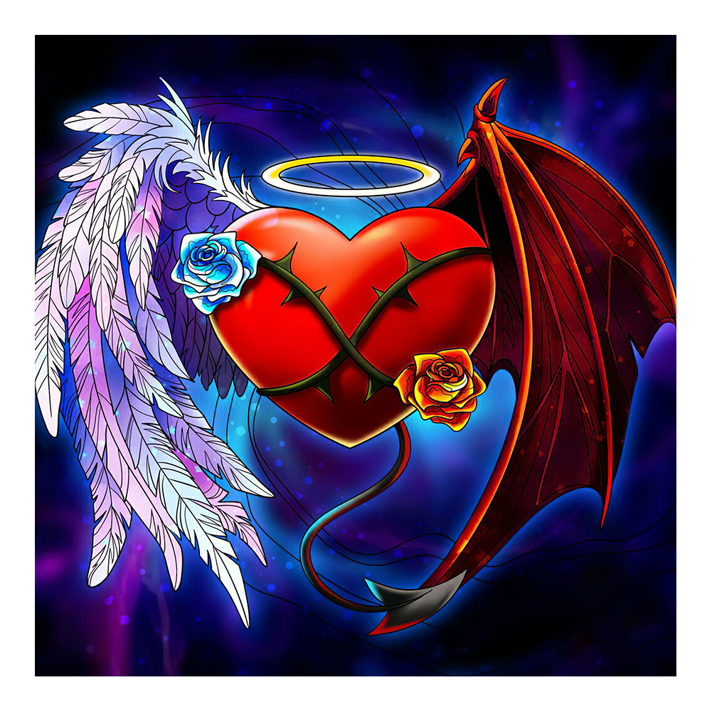 

Love Wing Rose - Round Drill Diamond Painting - 40*40CM, 501 Original