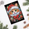 50 Pages DIY Xmas Cat A5 Special Shaped Diamond Painting Notebook