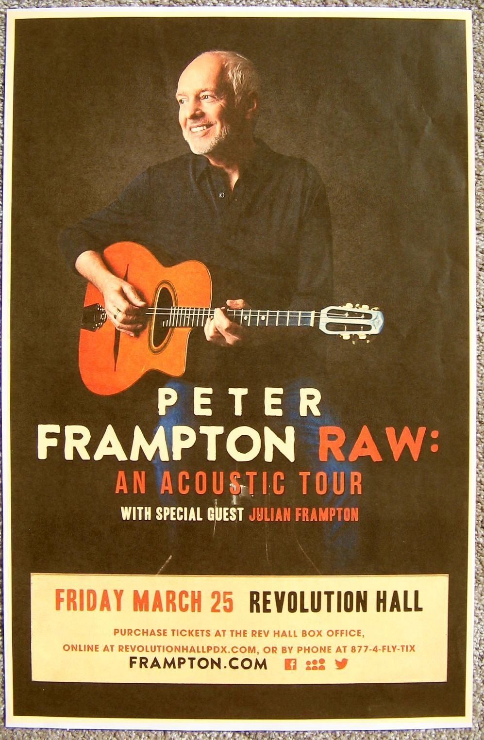 PETER FRAMPTON 2016 Gig POSTER Portland Oregon Concert