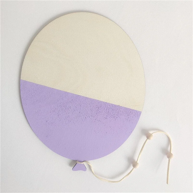 INS Nordic Wooden Balloon Wall Stickers For Kids Room Decorations Ornaments Baby Bedroom Wall Murals Nursery Decor Photo Props