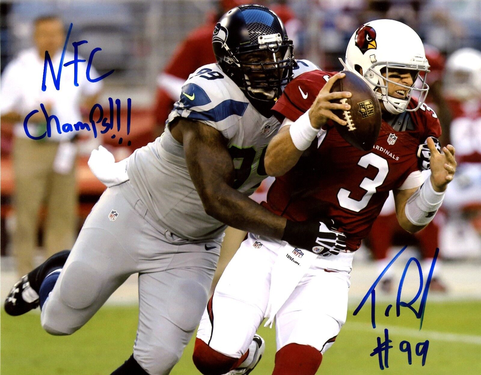 Tony McDaniel 8x10 Autographed Signed INSCR Seahawks SB XLVIII Champion Photo Poster painting I