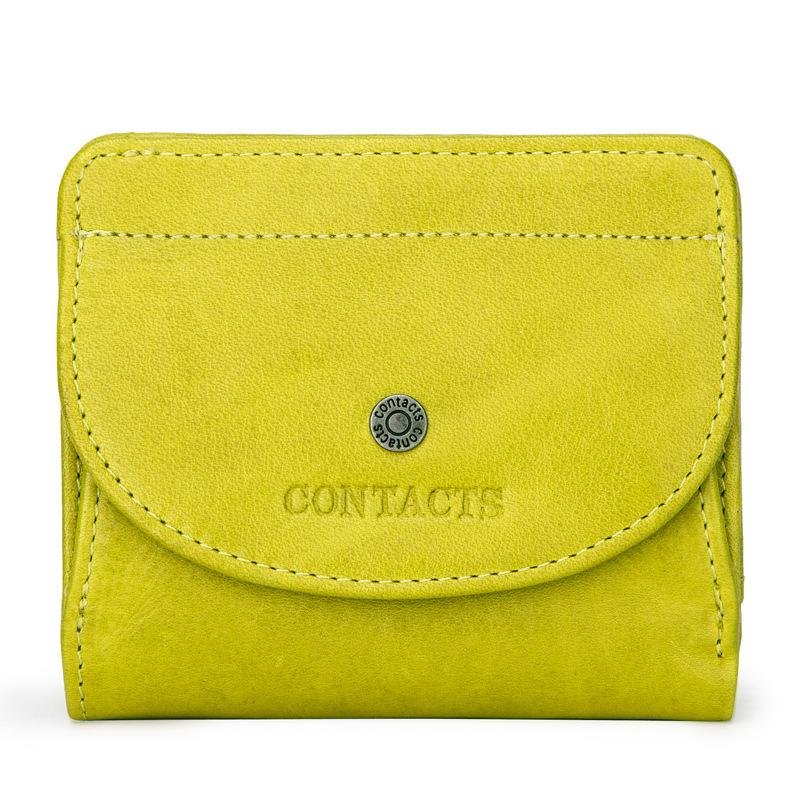 Fashion top layer cowhide ladies wallet trend small card holder