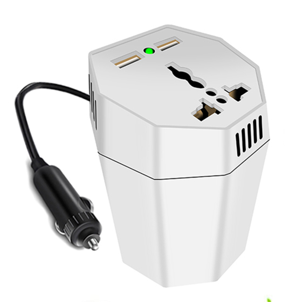 

12V to 220V Cup Shaped Car Inverter with Air Purifier Mosquito Repellent, White, 501 Original