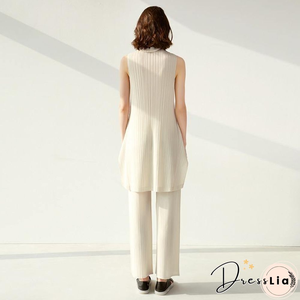 casual straight pants 2 piece set women outfits