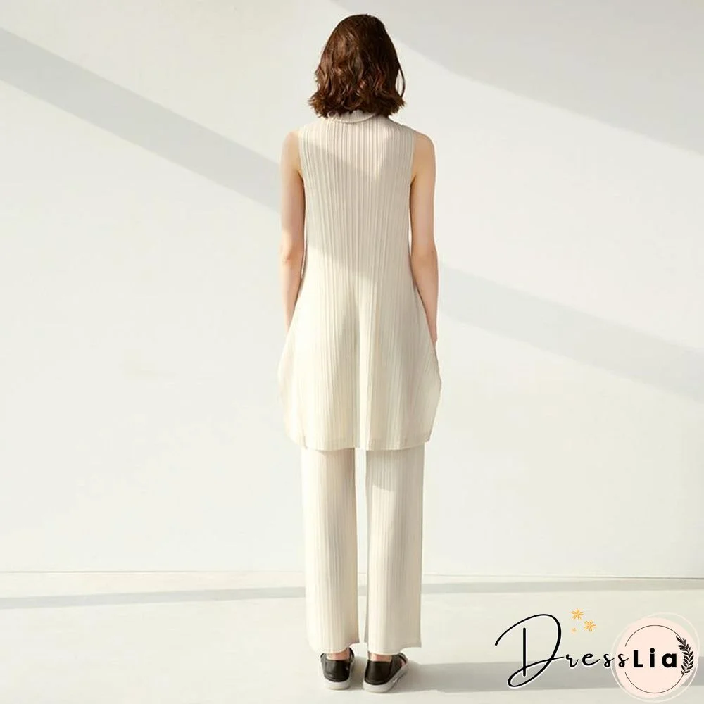 casual straight pants 2 piece set women outfits