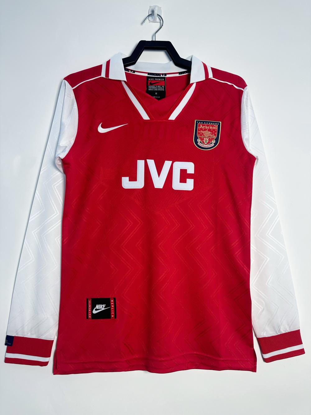 1996-1997 Retro Long Sleeve Arsenal Home Football Shirt