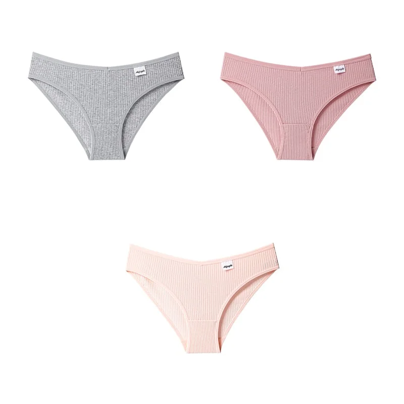 3pcs Women Panties Cotton Underwear For Woman Briefs Female Panties Cotton Lady Lingerie Intimates Women's Underwear BANNIROU