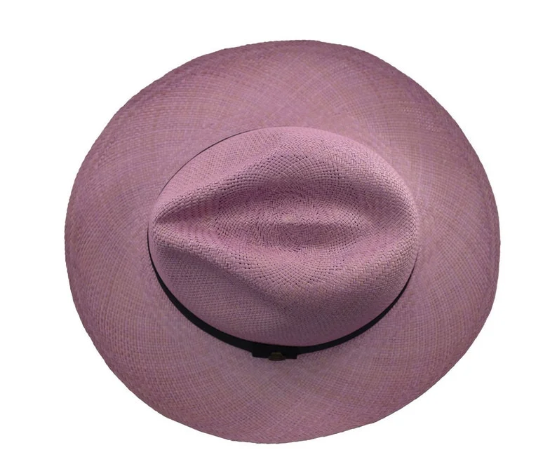 Lilac Classic Fedora | Genuine Panama Hat | Toquilla Straw | Handwoven in Ecuador - EA
