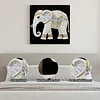 DIY Pearl Painting Elephant for Home Decor with Frame(25x25cm)