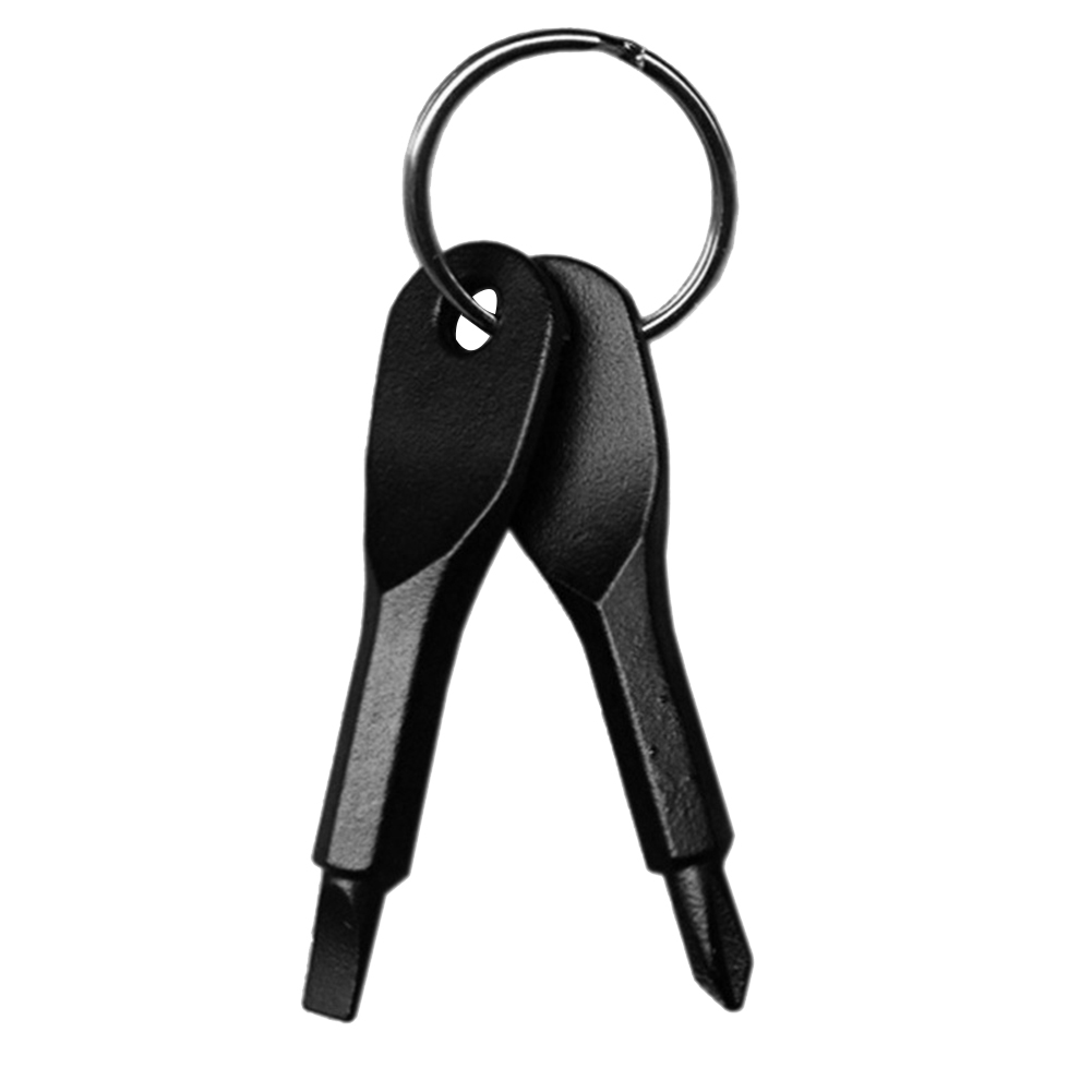 

2pcs Phillips Slotted Screwdriver Keychain Pocket Repair Tools, Black, 501 Original