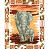 Elephants-Partial 9CT Stamped Cross Stitch Bead Embroidery 35*42cm