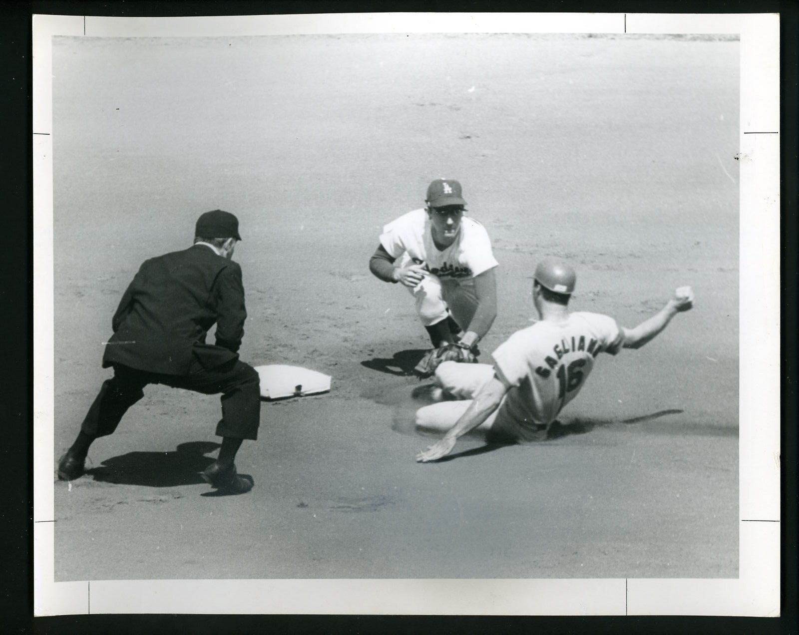 Paul Popovich & Phil Gagliano 1968 Press Photo Poster painting Los Angeles Dodgers Cardinals