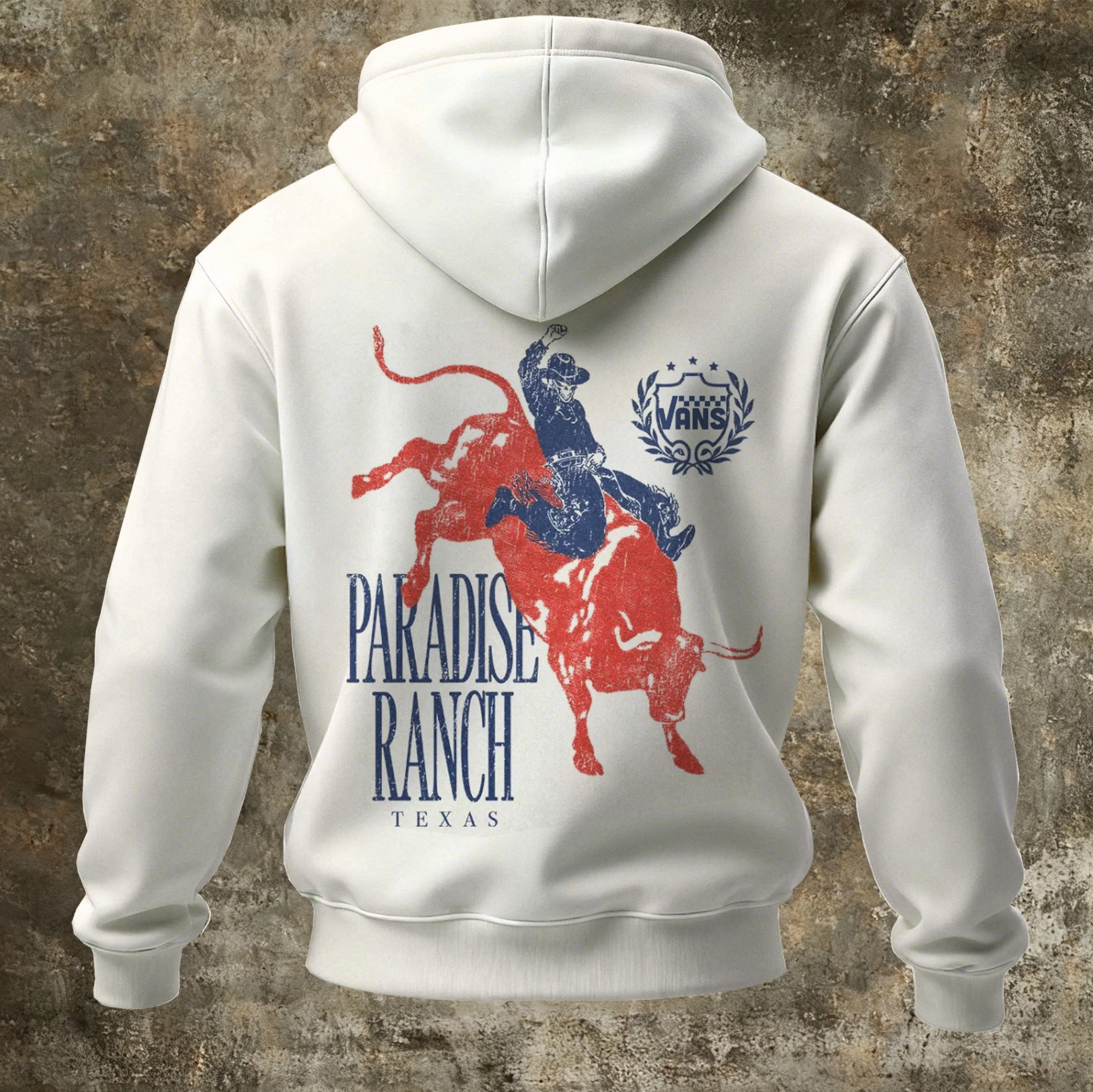 Retro Cowboy Graphic Print Hoodie