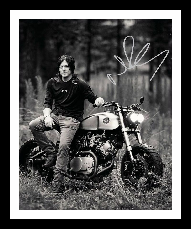 Norman Reedus - The Walking Dead Autograph Signed & Framed Photo Poster painting 3