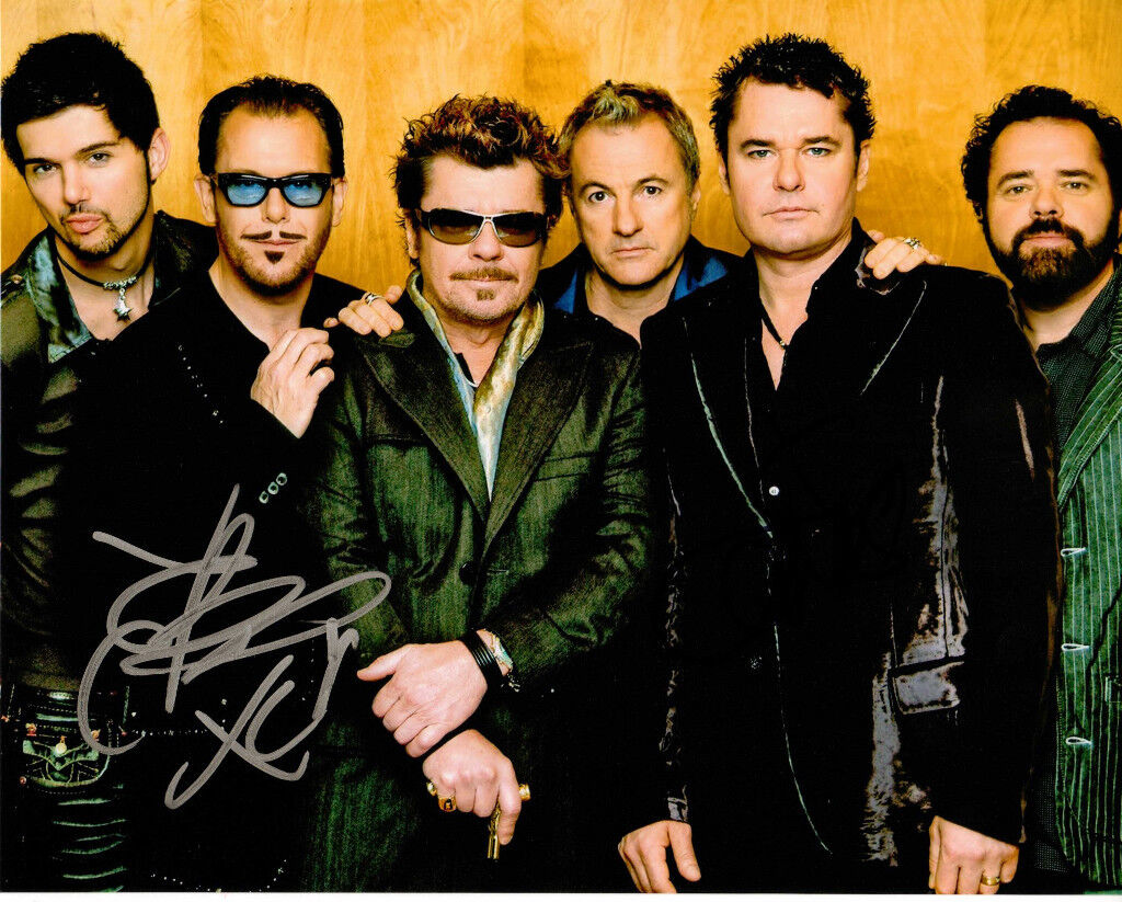 ROCK INXS HAND SIGNED AUTOGRAPH BAND 8X10 Photo Poster painting COA X2