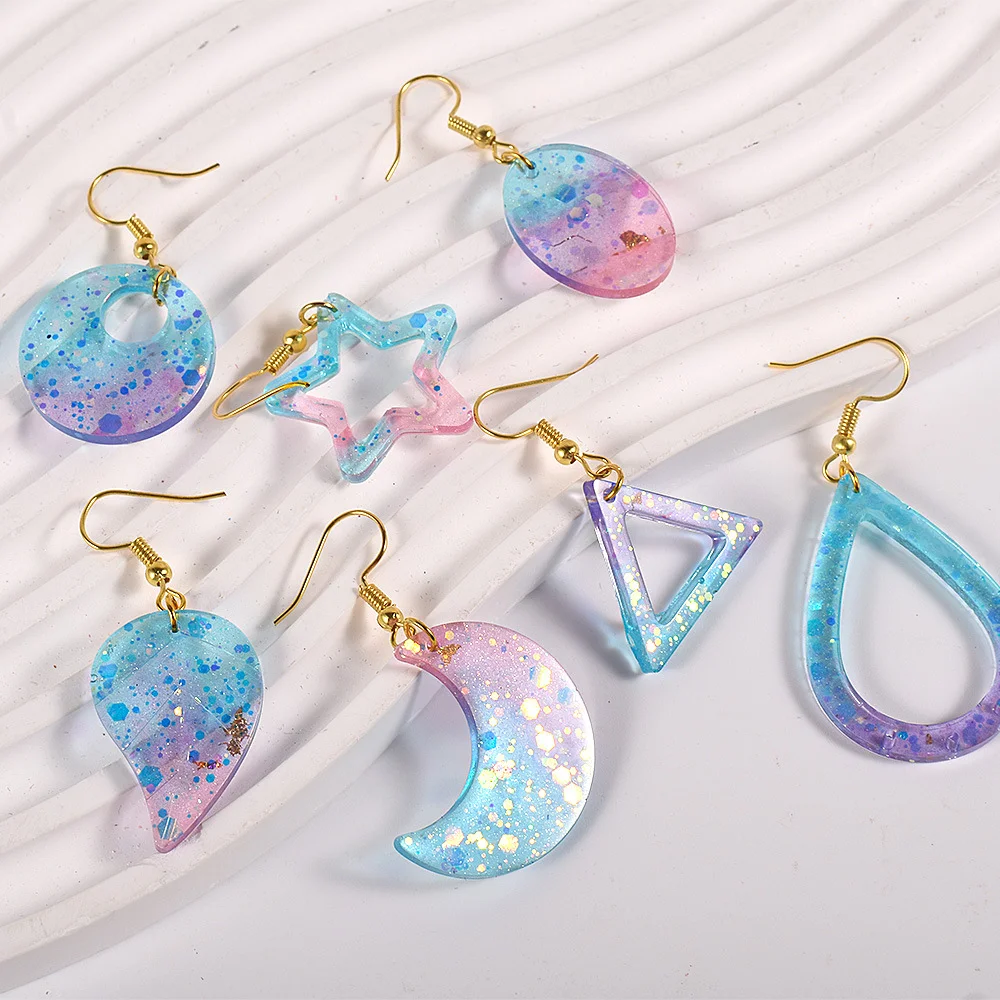 Star And Moon Geometric Pendant Silicone Mold