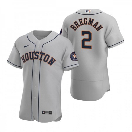 Men's Houston Astros #2 Alex Bregman Gray Flex Base Stitched Jersey KXYH