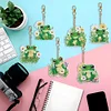 6pcs/set Double Sided Special Shape Diamond Painting Keychain Kit (Flower Frog)