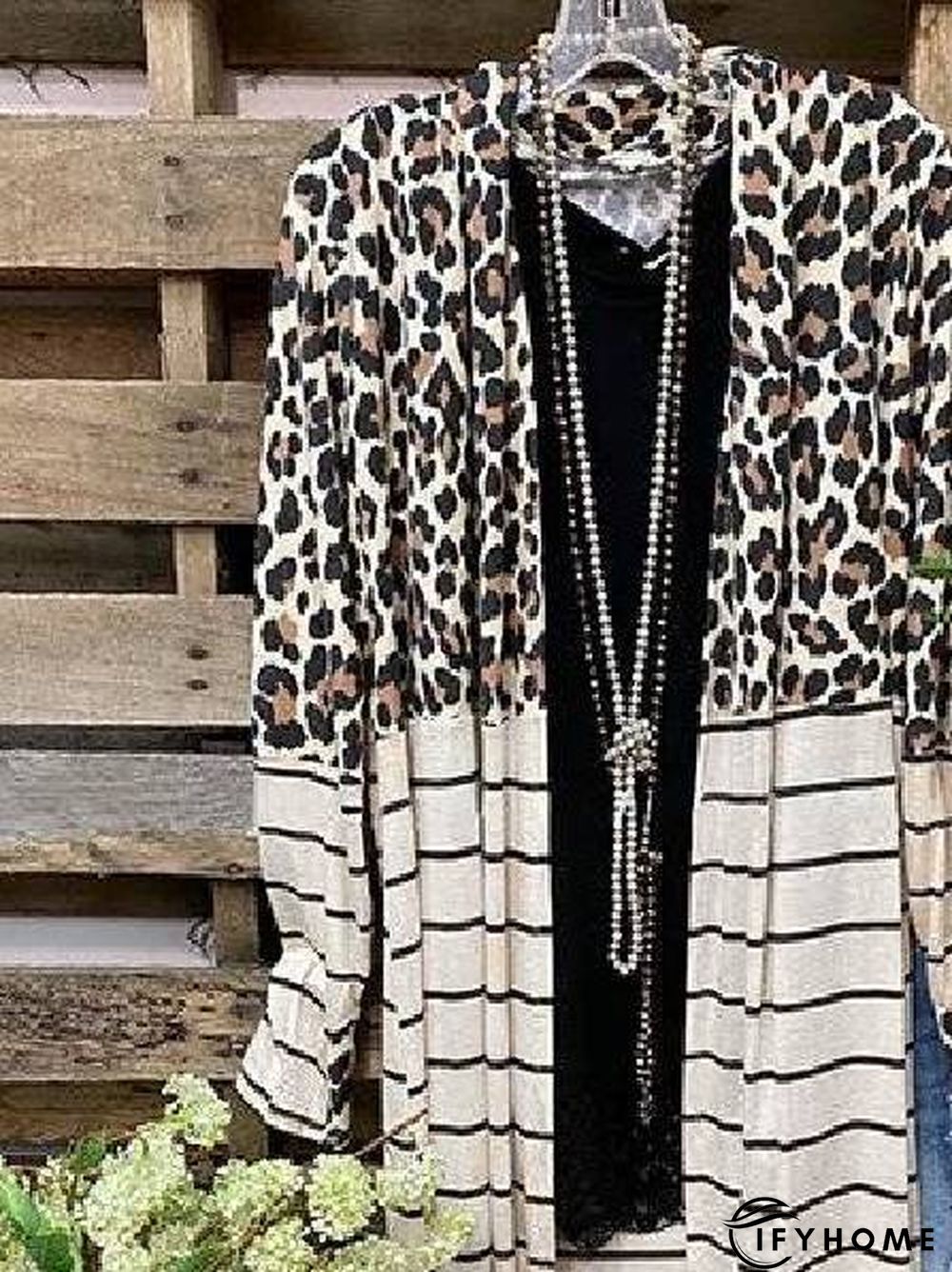 Brown Shift Long Sleeve Outerwear | IFYHOME