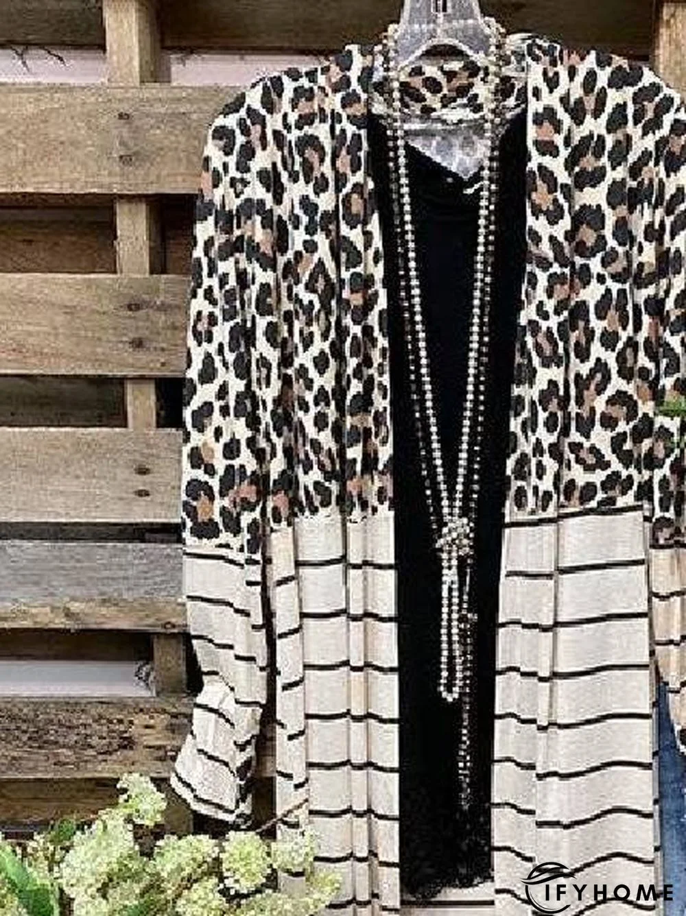 Brown Shift Long Sleeve Outerwear | IFYHOME