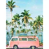 Diamond Painting -DIY Full Square Drill Pink Bus