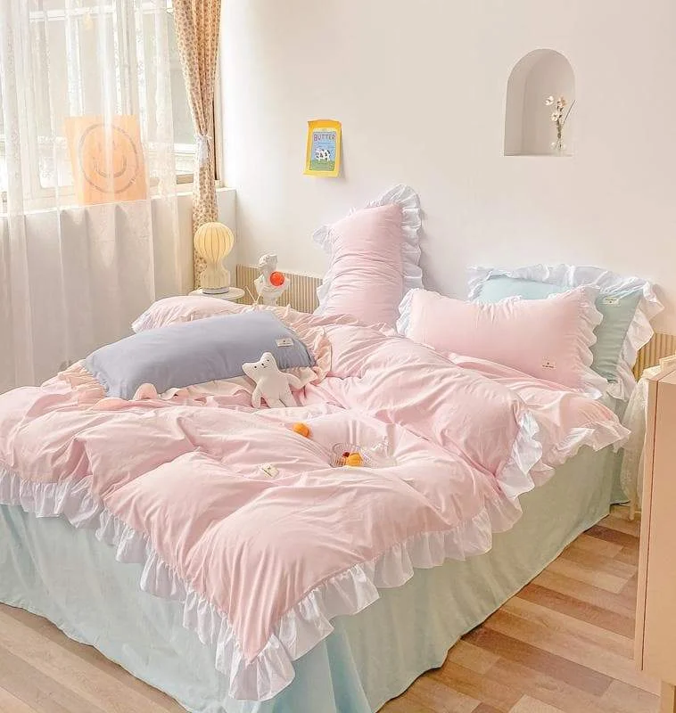 Sweet Kawaii Room Pastel Color Bedding Set SP16360
