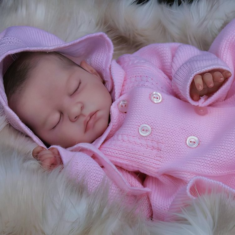  17" Cute Lifelike Asleep Caucasian Reborn Gril Doll Winel,Gift for Kids - Reborndollsshop®-Reborndollsshop®